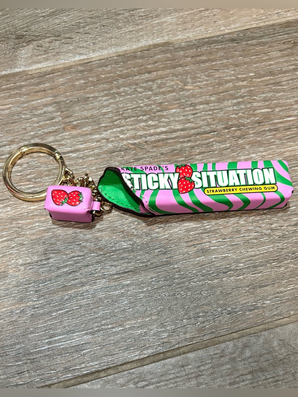 Kate Spade Sticky Situation Gum Keychain